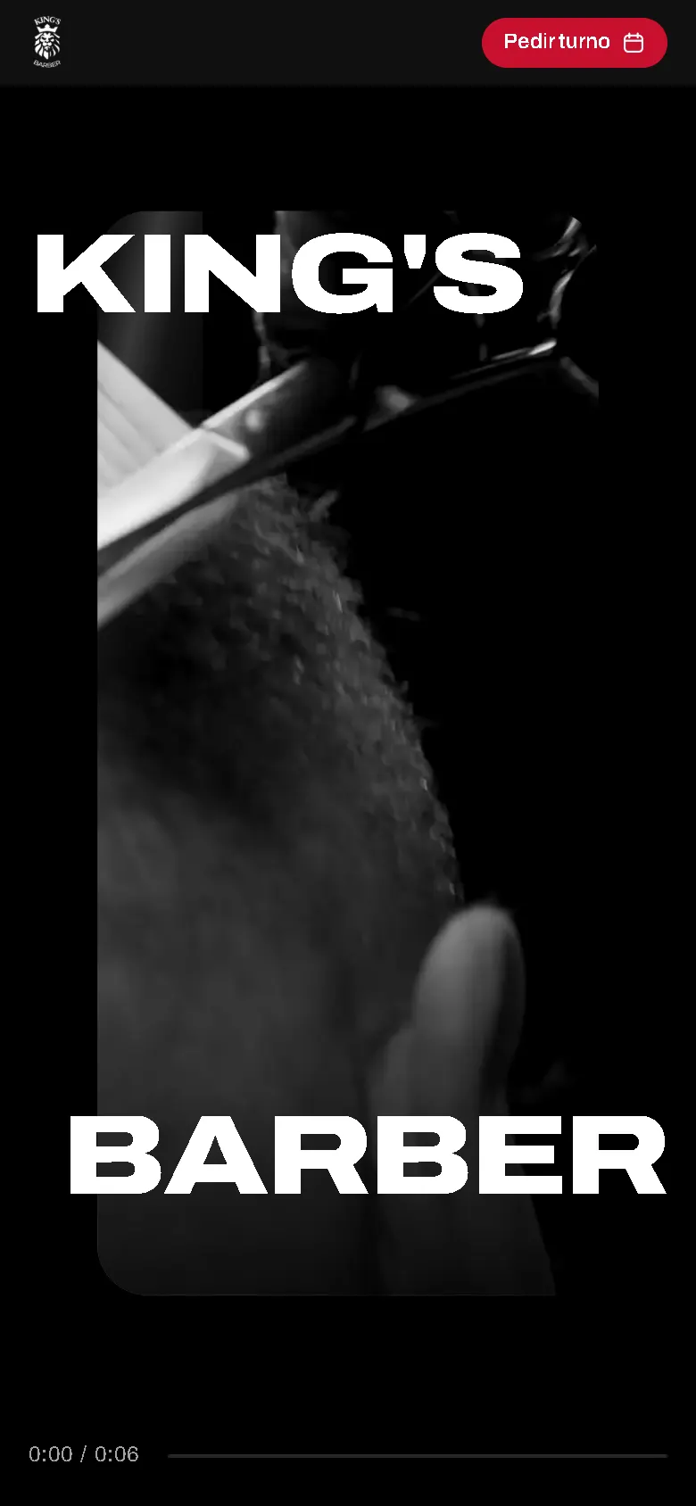 Demo de King's Barber: la portada en el celular